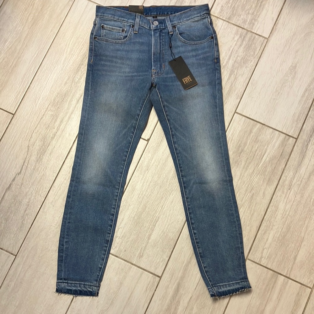 NWT Frye jeans sienna cropped skinny sz 26 indigo-dyed mid-rise 489 Cassidy